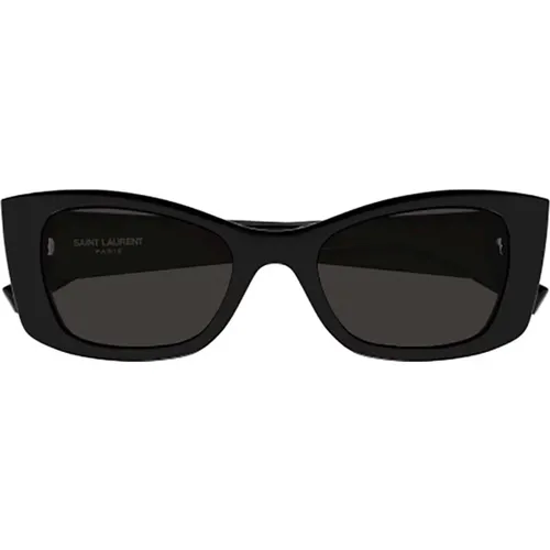 Schwarze Sonnenbrille mit elegantem Design - Saint Laurent - Modalova