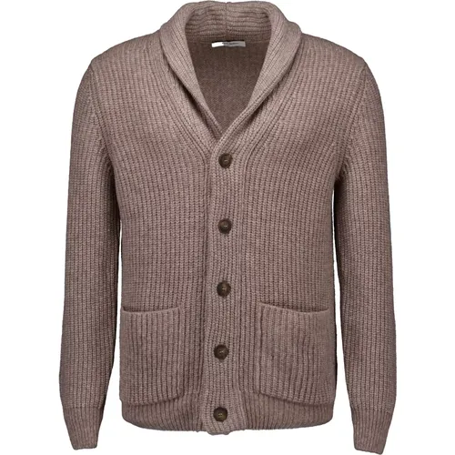 Taupe Stylischer Pullover , Herren, Größe: L - Gran Sasso - Modalova