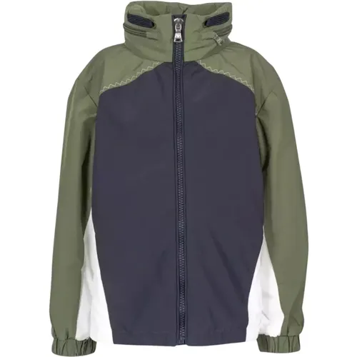 Jungen Kapuzenjacke Grün Marine Weiß - Moncler - Modalova