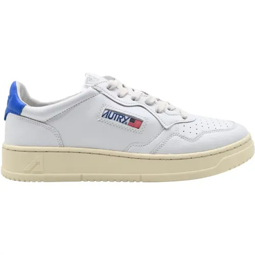 White Leather Low Top Sneakers , male, Sizes: 6 UK - Autry - Modalova