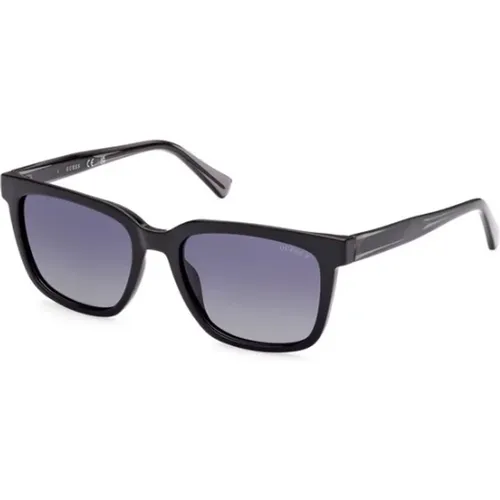 Schwarze Glänzende Sonnenbrille für Stilvolle Aufwertung - Guess - Modalova