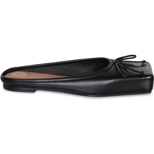 Schwarze Ballerinas Elegantes Leder , Damen, Größe: 38 EU - Jacquemus - Modalova