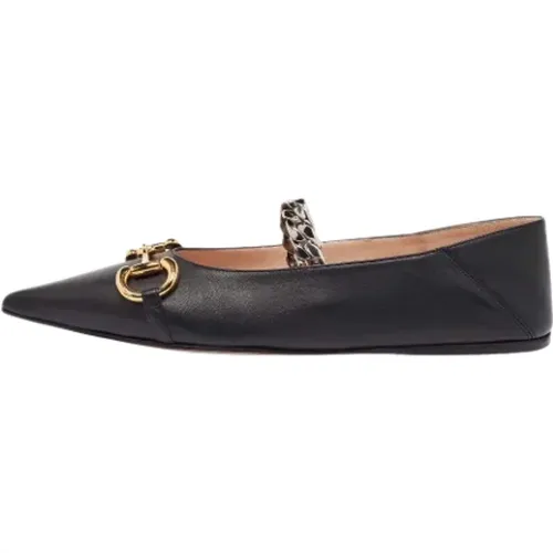 Pre-owned Leather flats , female, Sizes: 7 UK - Gucci Vintage - Modalova