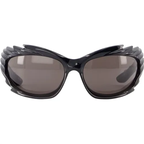 Schwarze Acetat Sonnenbrille , unisex, Größe: ONE Size - Balenciaga - Modalova