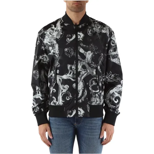 Reversible bomber jacket in technical fabric , male, Sizes: S, XL - Versace Jeans Couture - Modalova