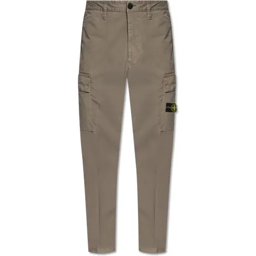 Pants with logo , male, Sizes: W31 - Stone Island - Modalova