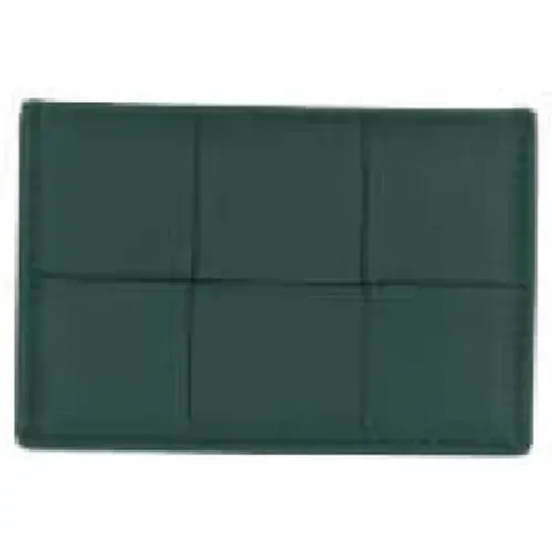 Maxi Intrecciato Leather Credit Card Wallet , female, Sizes: ONE SIZE - Bottega Veneta - Modalova