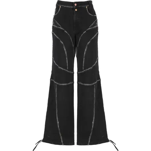 Wide Hosen , Damen, Größe: W27 - Versace Jeans Couture - Modalova