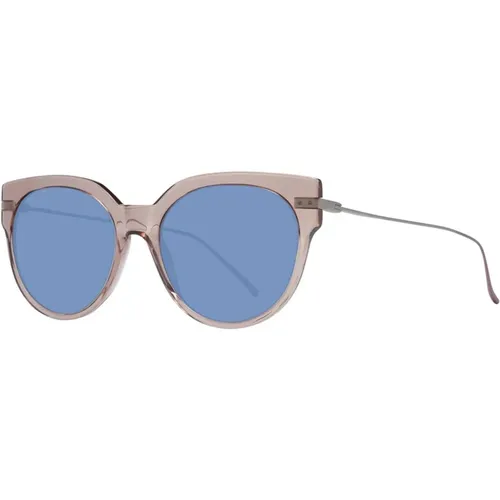 Braune Runde Sonnenbrille mit Blauen Gläsern - Scotch & Soda - Modalova