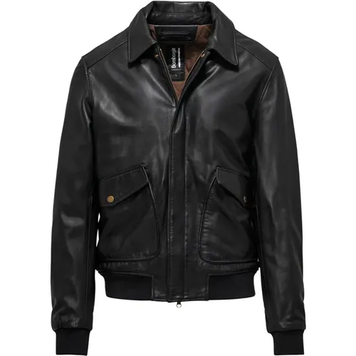 Balt Leather Jacket - Aviator Inspired , male, Sizes: 2XL - BomBoogie - Modalova