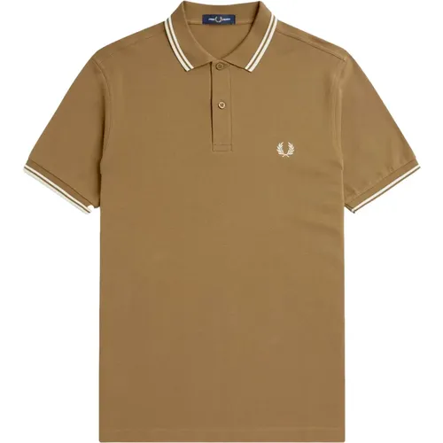 Polo-Shirt mit Doppelspitze , Herren, Größe: XL - Fred Perry - Modalova