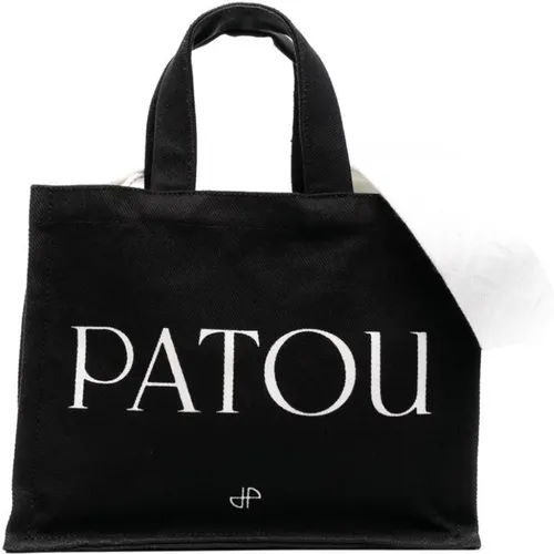 Logo-Print Tote Bag in Schwarz/Weiß - Patou - Modalova