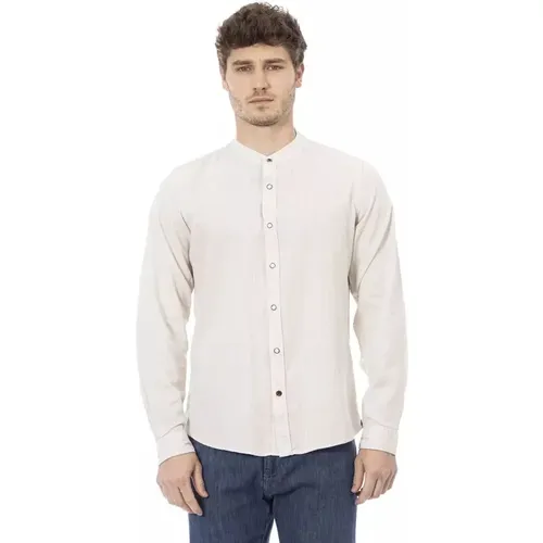 Elegant Mandarin Collar Shirt , male, Sizes: L, M, S, XL, 2XL - Baldinini - Modalova