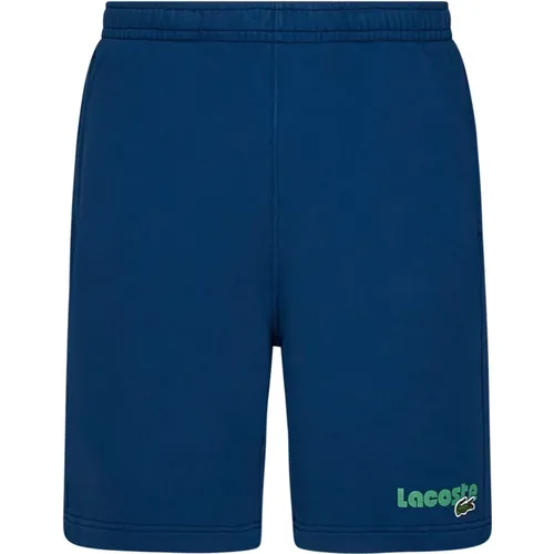 Blaue Shorts mit Logo-Druck,Kurze Shorts für Männer - Lacoste - Modalova