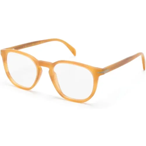 Braun/Havanna Optische Brille , Herren, Größe: 50 MM - Eyewear by David Beckham - Modalova