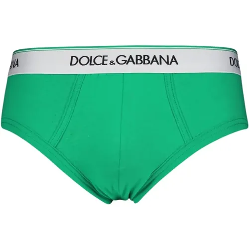Two-Pack Mid-Length Cotton Jersey Briefs , male, Sizes: S, M, L - Dolce & Gabbana - Modalova