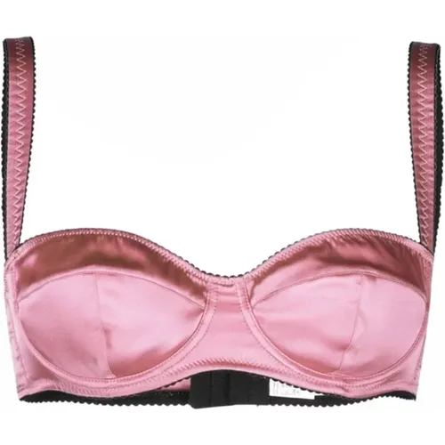 Satin Bra , female, Sizes: XL - Dolce & Gabbana - Modalova