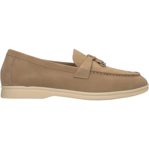 Damen Quasten Loafers aus Nubuk Er00114687 , Damen, Größe: 37 EU - Estro - Modalova