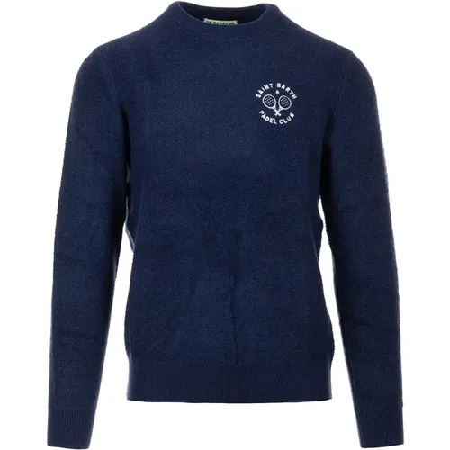 Blaue Pullover Heron Stil , Herren, Größe: L - MC2 Saint Barth - Modalova