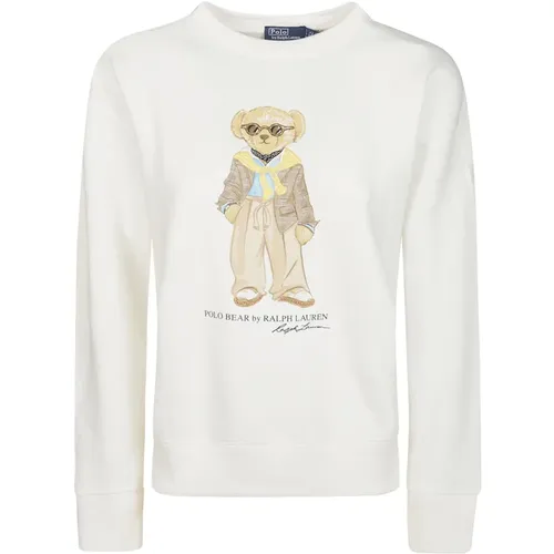 Bear Crewneck Sweatshirt , Damen, Größe: S - Ralph Lauren - Modalova