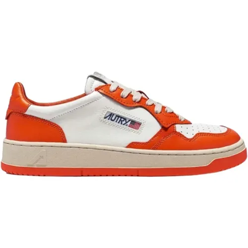 Leather Sneakers with Multilayer Inserts , male, Sizes: 7 UK - Autry - Modalova