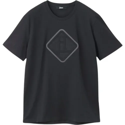 Leichtes Basic Jersey T-Shirt , Herren, Größe: L - Herno - Modalova