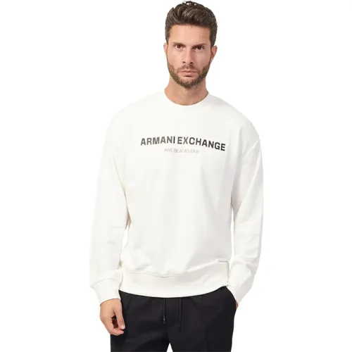 Organic Cotton French Terry Sweatshirt , male, Sizes: 2XL - Armani Exchange - Modalova