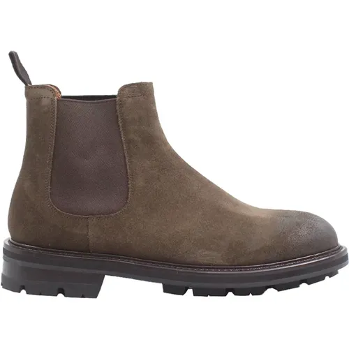 George, Grüne Wildleder Leder Chelsea Stiefel , Herren, Größe: 40 1/2 EU - GREEN GEORGE - Modalova