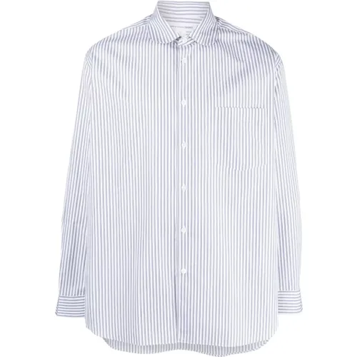 Multicolored Striped Men`s Woven Shirt , male, Sizes: XL, L - Comme des Garçons - Modalova