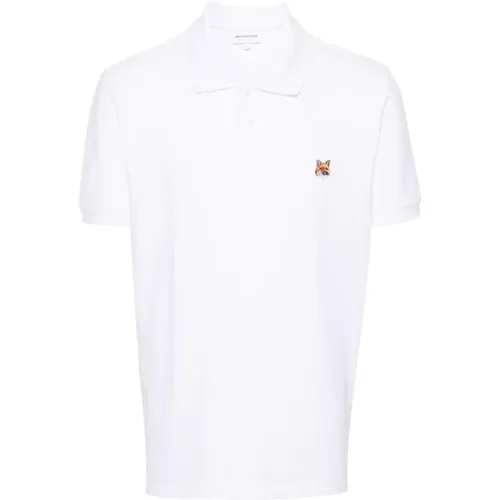 Fox Head Regular Polo in , male, Sizes: L, M, 2XL, S, XL - Maison Kitsuné - Modalova