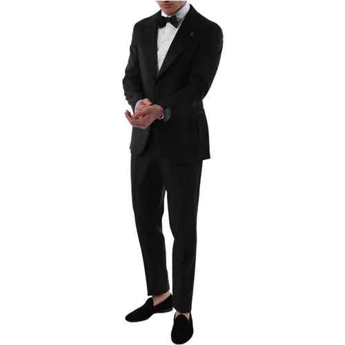 Smoking Suit with Satin Details , male, Sizes: 2XL, M, L, XL - Gabriele Pasini - Modalova
