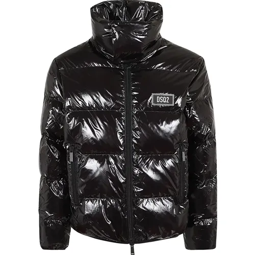 Schwarze Kapuzenjacke Aw24 - Dsquared2 - Modalova