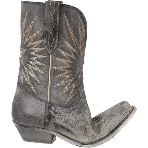Vintage Effect Leather Boots , female, Sizes: 4 UK - Golden Goose - Modalova