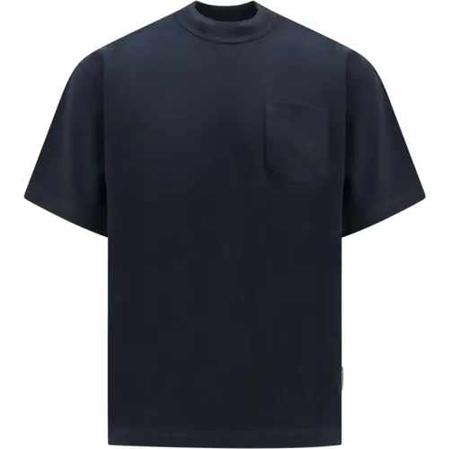 Baumwoll T-Shirt mit Reißverschluss - Sacai - Modalova