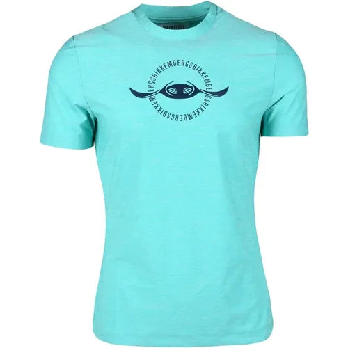 Aqua T-Shirt for Men , male, Sizes: XL, 2XL, L, M - Bikkembergs - Modalova