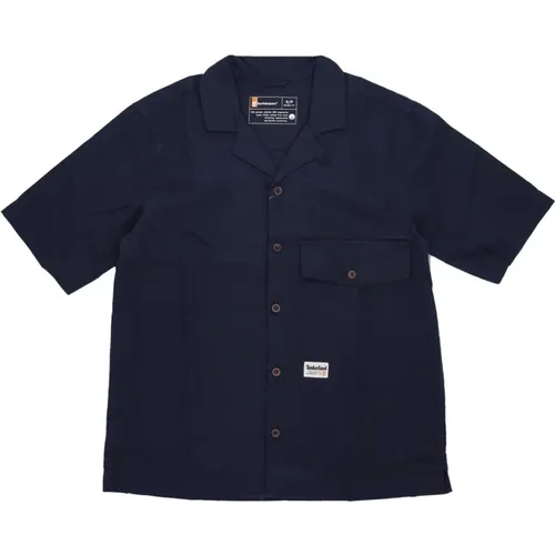 Ripstop Short Sleeve Shirt Dark Sapphire , male, Sizes: L, S - Timberland - Modalova