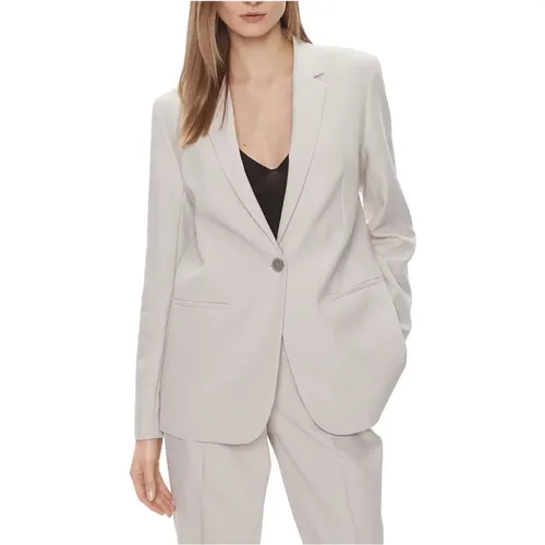 Ivory Blazer Set for Women , female, Sizes: M, S, XS, L - Calvin Klein - Modalova