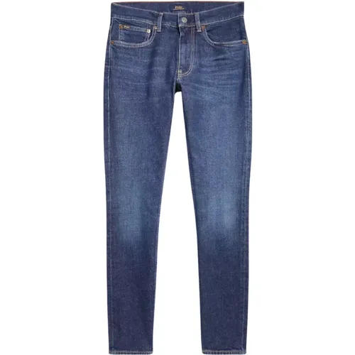 Dunkelblaue Skinny Jeans mit mittlerer Leibhöhe , Damen, Größe: W26 - Ralph Lauren - Modalova