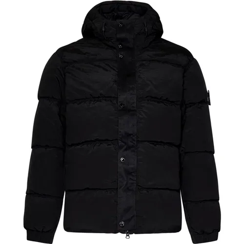 Quilted Hooded Coat , male, Sizes: L, S, M, XL - Stone Island - Modalova