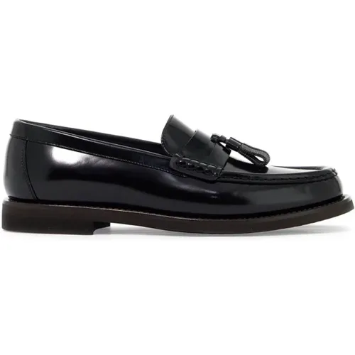 Minimal Tassel Calfskin Loafers , female, Sizes: 4 UK, 5 UK, 4 1/2 UK, 5 1/2 UK, 3 UK, 6 UK - BRUNELLO CUCINELLI - Modalova