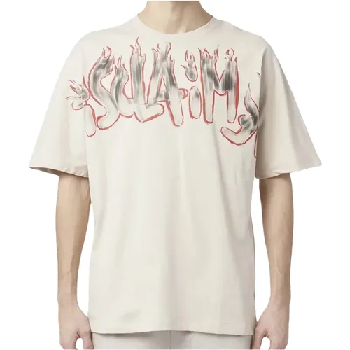 Jersey T-Shirt Safari Print Regular Fit , Herren, Größe: XL - Disclaimer - Modalova
