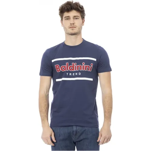 Trendiges Herren T-Shirt mit Logo-Muster , Herren, Größe: XS - Baldinini - Modalova