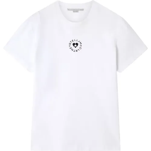 Logo Print Crew Neck T-shirts , Damen, Größe: S - Stella Mccartney - Modalova