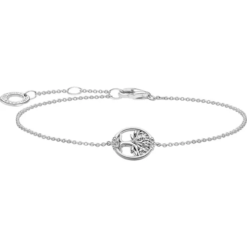 Tree of Love Bracelet with White Stones , female, Sizes: ONE SIZE - Thomas Sabo - Modalova