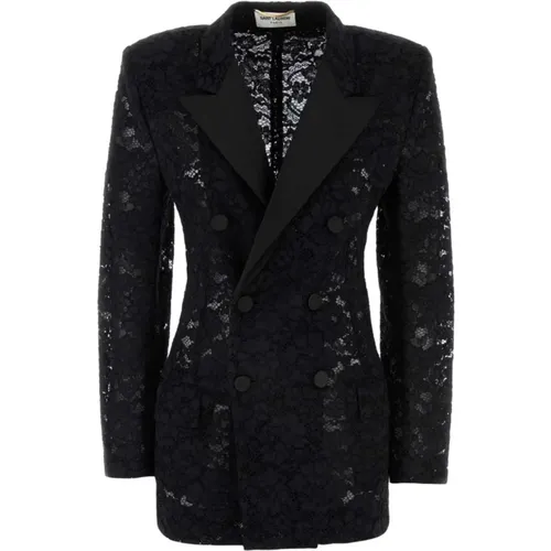 Lace Smoking Jacket , female, Sizes: M - Saint Laurent - Modalova