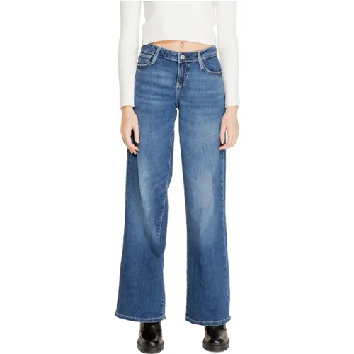 Blaue Jeans mit Reißverschluss , Damen, Größe: W26 - Guess - Modalova