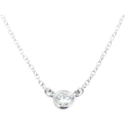 Pre-owned Platinum necklaces , female, Sizes: ONE SIZE - Tiffany & Co. Pre-owned - Modalova