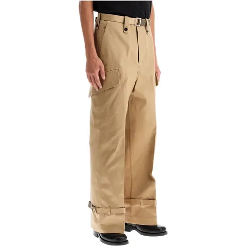 Cargo-Inspired Chino Pants , male, Sizes: M, L - Sacai - Modalova