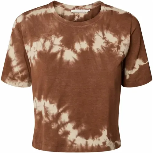 Tie-Dye T-Shirt Liabella Cacao , Damen, Größe: XL - Rabens Saloner - Modalova