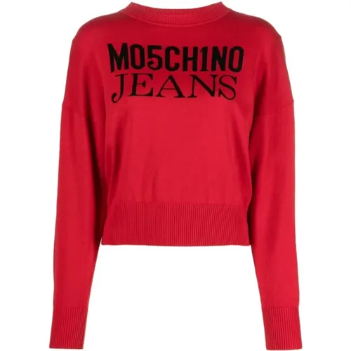 Stylischer Pullover , Damen, Größe: M - Moschino - Modalova
